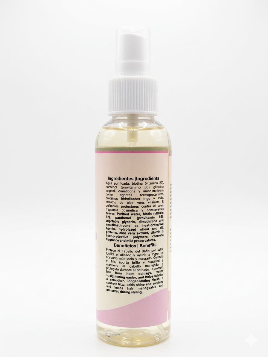 Heat Protector Spray up to 450°F – Lightweight, Frizz Control + Shine