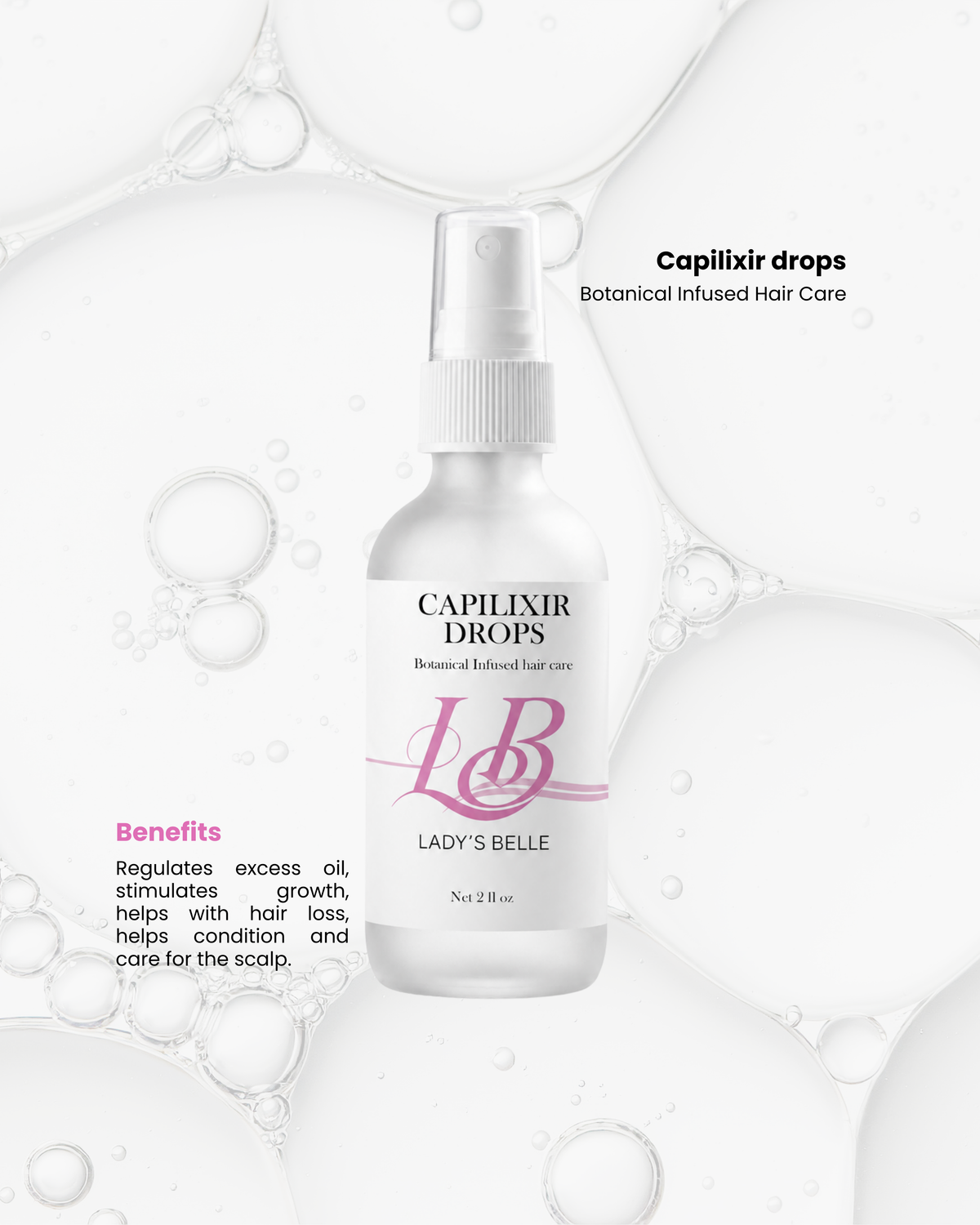 Capilixir Drops Botanical Infused Hair Care by Lady's Belle