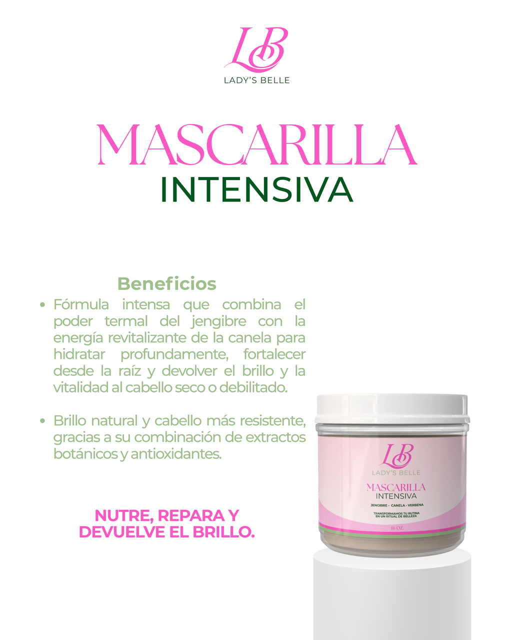 Intensive Repair Hair Mask – Deep Hydration for Damaged Hair, Visible Results